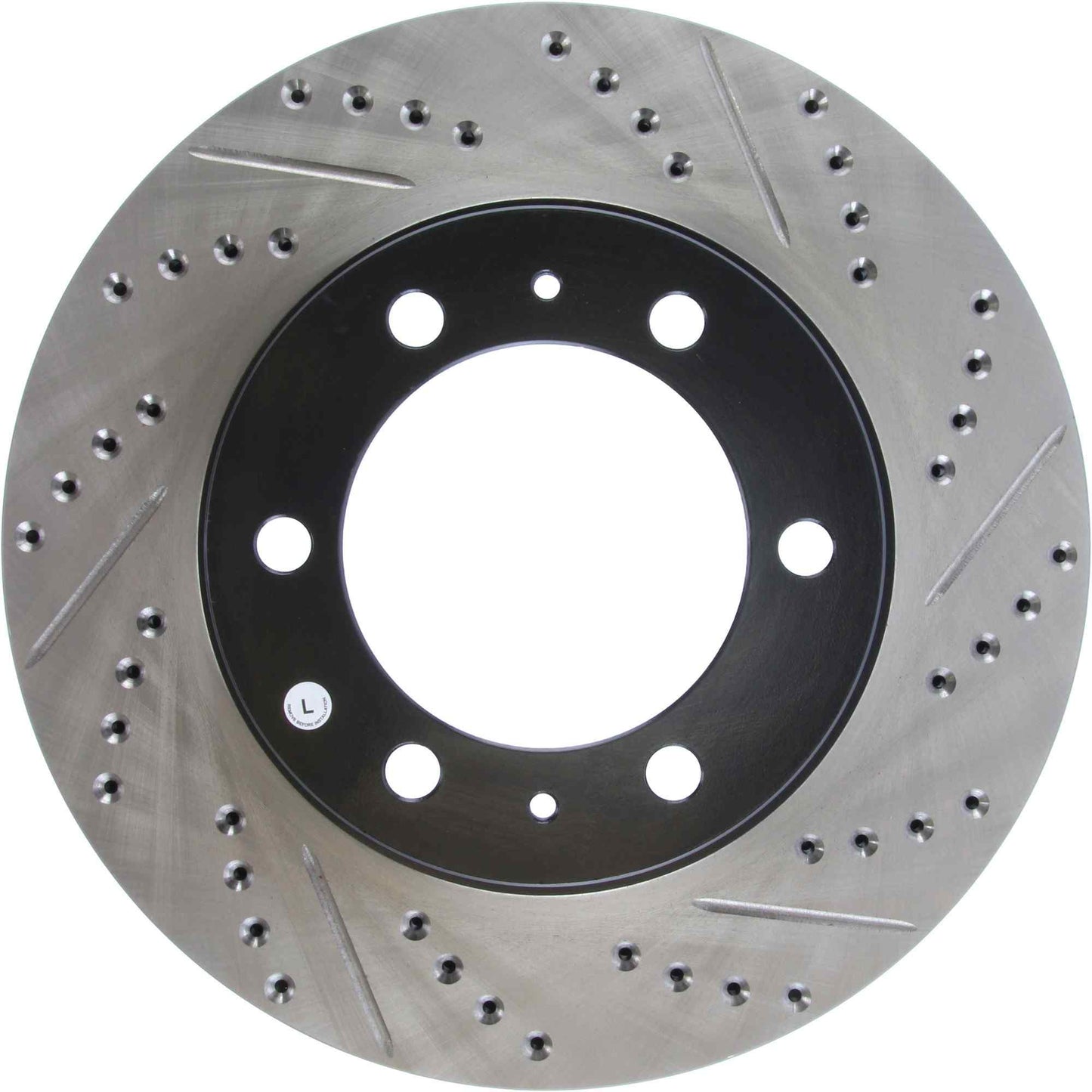 StopTech Sport Drilled/Slotted Brake Rotor; Front Left
