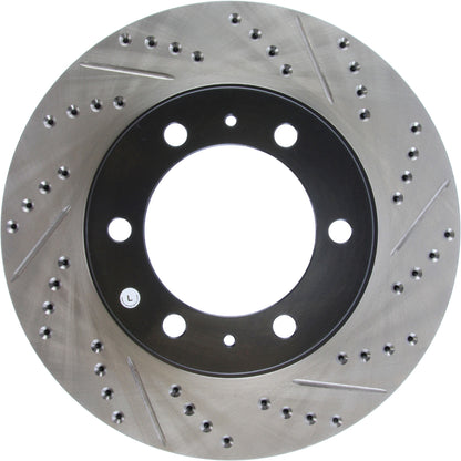 StopTech Sport Drilled/Slotted Brake Rotor; Front Left