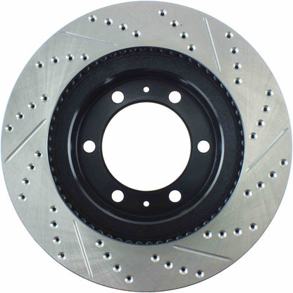 StopTech Sport Drilled/Slotted Brake Rotor; Front Right