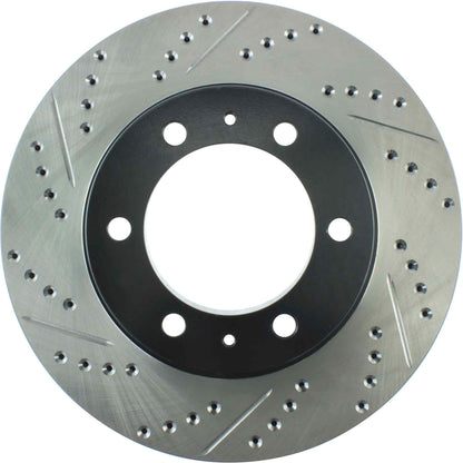StopTech Sport Drilled/Slotted Brake Rotor; Front Right