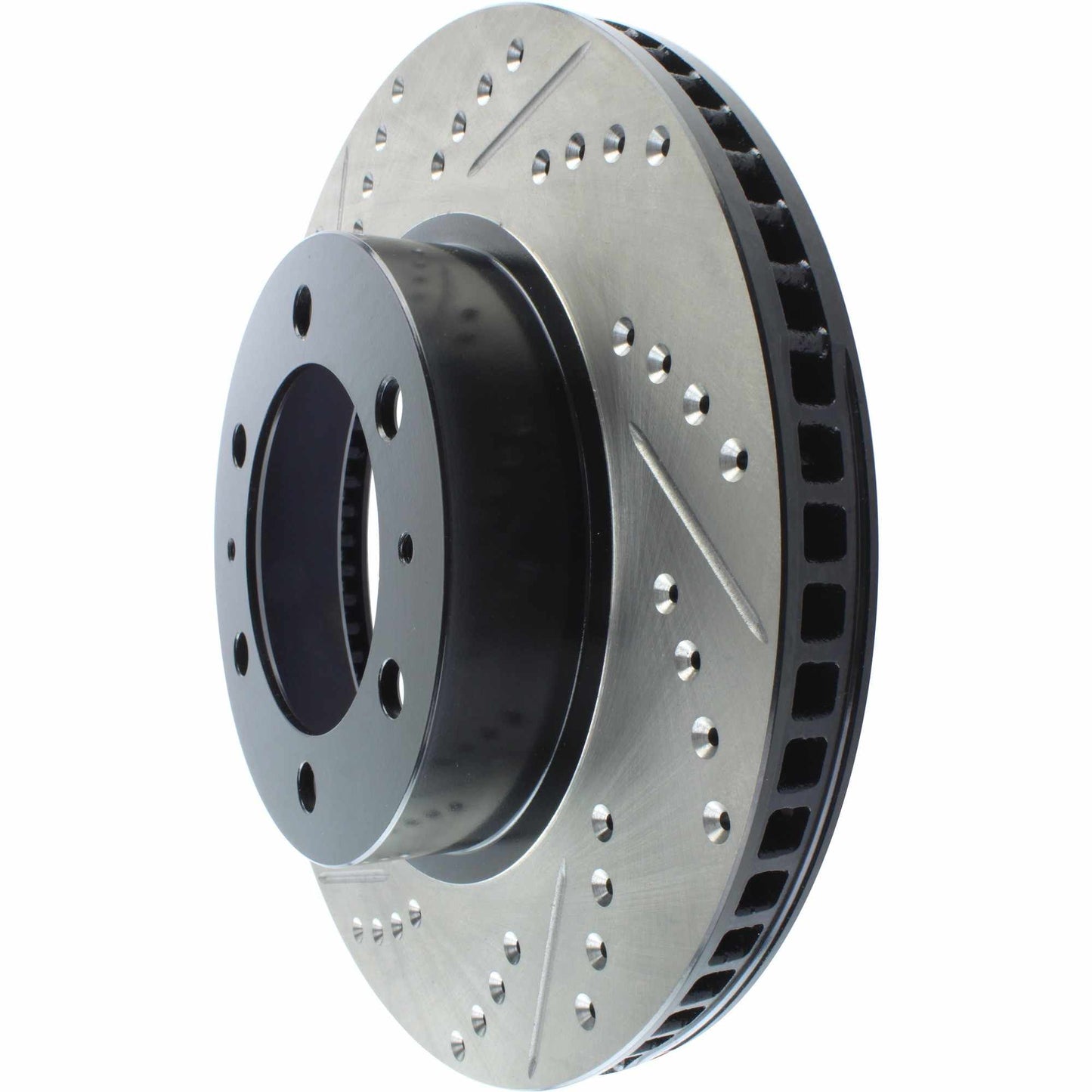StopTech Sport Drilled/Slotted Brake Rotor; Front Right