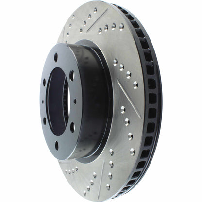 StopTech Sport Drilled/Slotted Brake Rotor; Front Right
