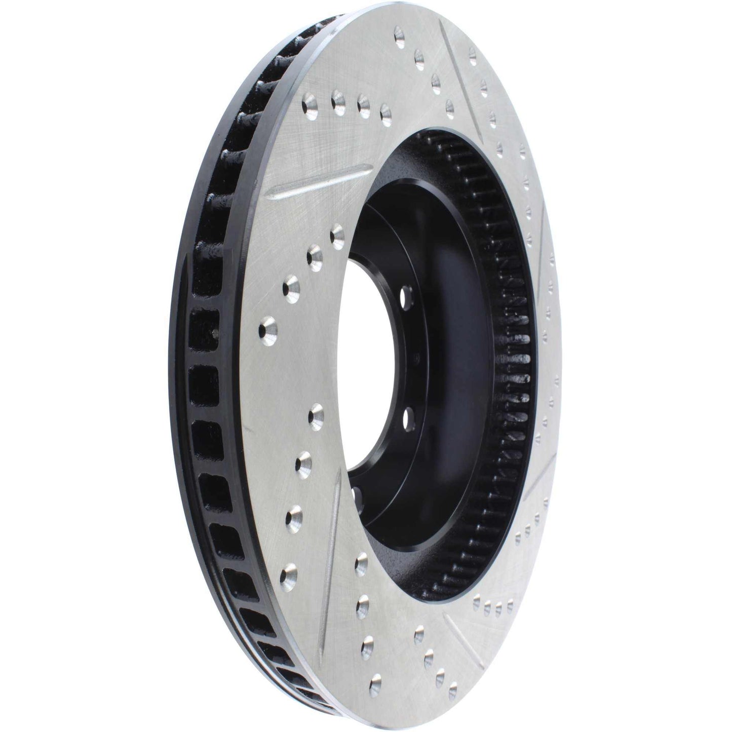 StopTech Sport Drilled/Slotted Brake Rotor; Front Right