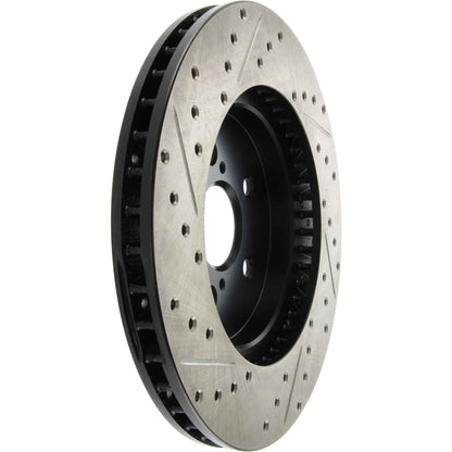 StopTech Sport Drilled/Slotted Brake Rotor; Front Left