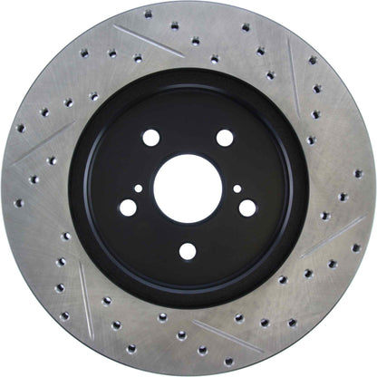 StopTech Sport Drilled/Slotted Brake Rotor; Front Right