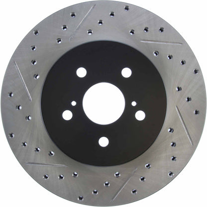 StopTech Sport Drilled/Slotted Brake Rotor; Front Right