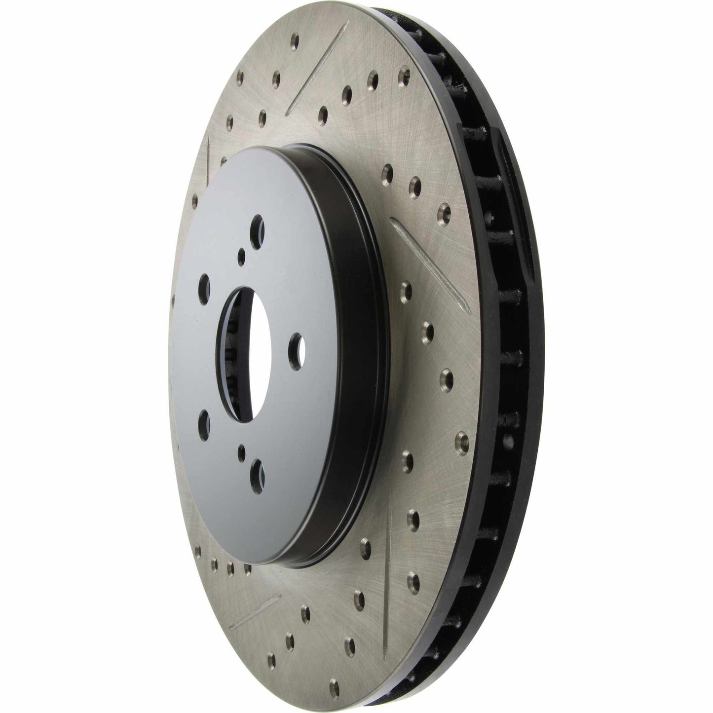 StopTech Sport Drilled/Slotted Brake Rotor; Front Right