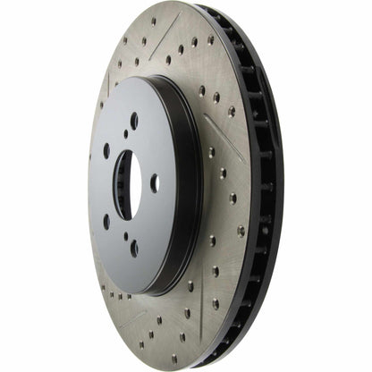 StopTech Sport Drilled/Slotted Brake Rotor; Front Right