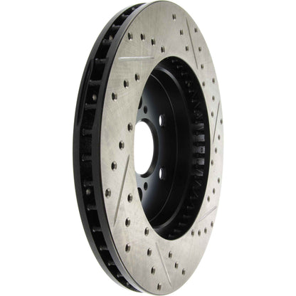 StopTech Sport Drilled/Slotted Brake Rotor; Front Right