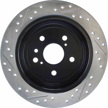 StopTech Sport Drilled/Slotted Brake Rotor; Rear Left