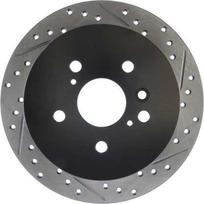 StopTech Sport Drilled/Slotted Brake Rotor; Rear Left