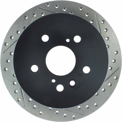 StopTech Sport Drilled/Slotted Brake Rotor; Rear Left