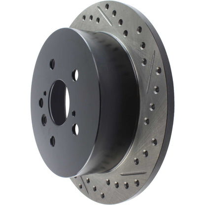 StopTech Sport Drilled/Slotted Brake Rotor; Rear Left