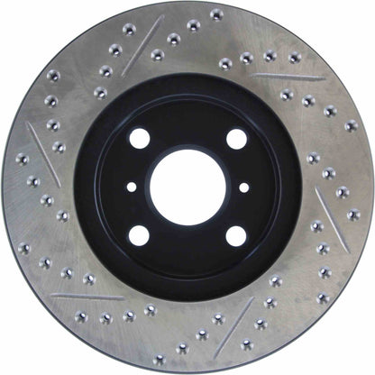 StopTech Sport Drilled/Slotted Brake Rotor; Front Left