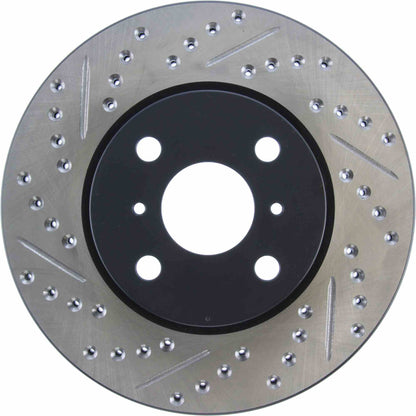 StopTech Sport Drilled/Slotted Brake Rotor; Front Right