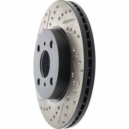 StopTech Sport Drilled/Slotted Brake Rotor; Front Right