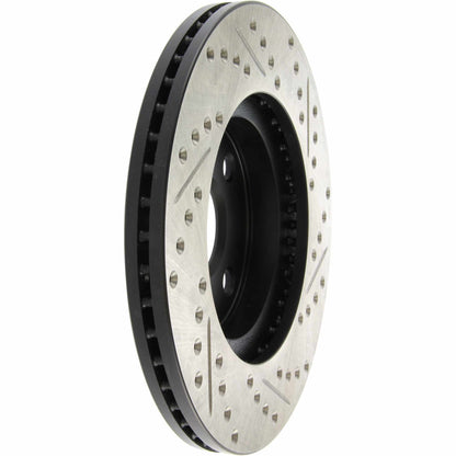 StopTech Sport Drilled/Slotted Brake Rotor; Front Right