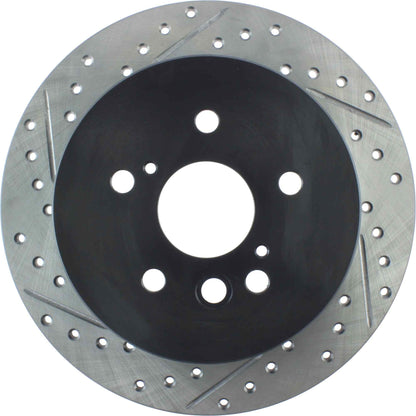 StopTech Sport Drilled/Slotted Brake Rotor; Rear Right