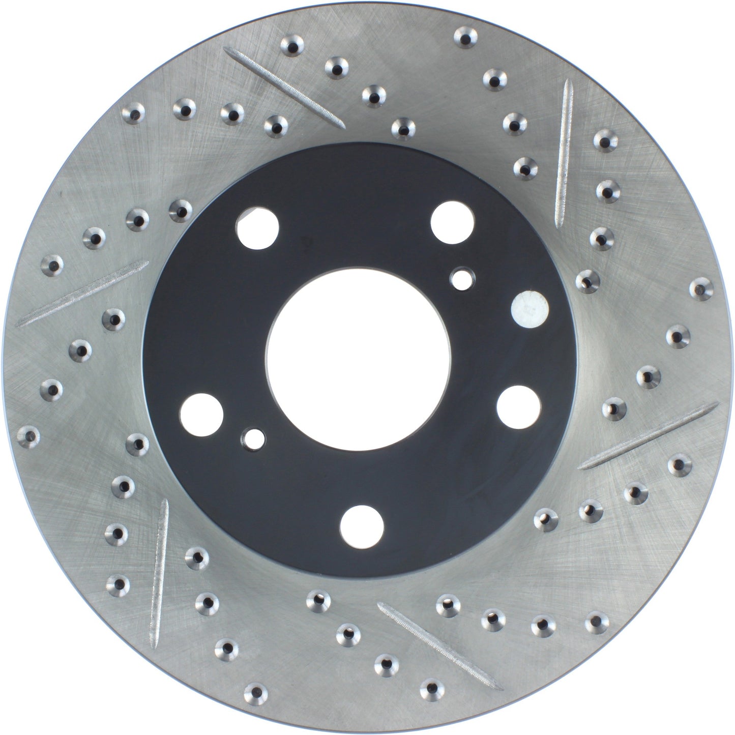 StopTech 05-15 Toyota Tacoma Front Left Cryo Slotted & Drilled Sport Brake Rotor 127.44136CL