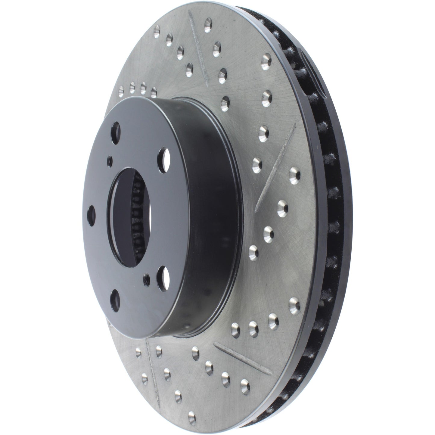 StopTech 05-15 Toyota Tacoma Front Left Cryo Slotted & Drilled Sport Brake Rotor 127.44136CL
