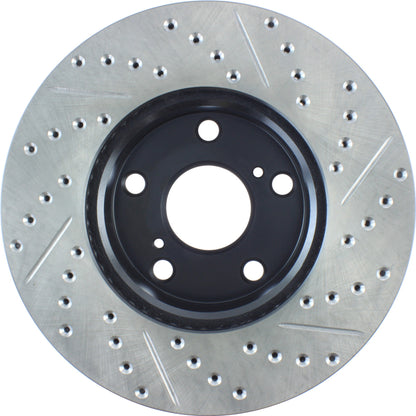 StopTech 05-15 Toyota Tacoma Front Right Cryo Slotted & Drilled Sport Brake Rotor 127.44136CR