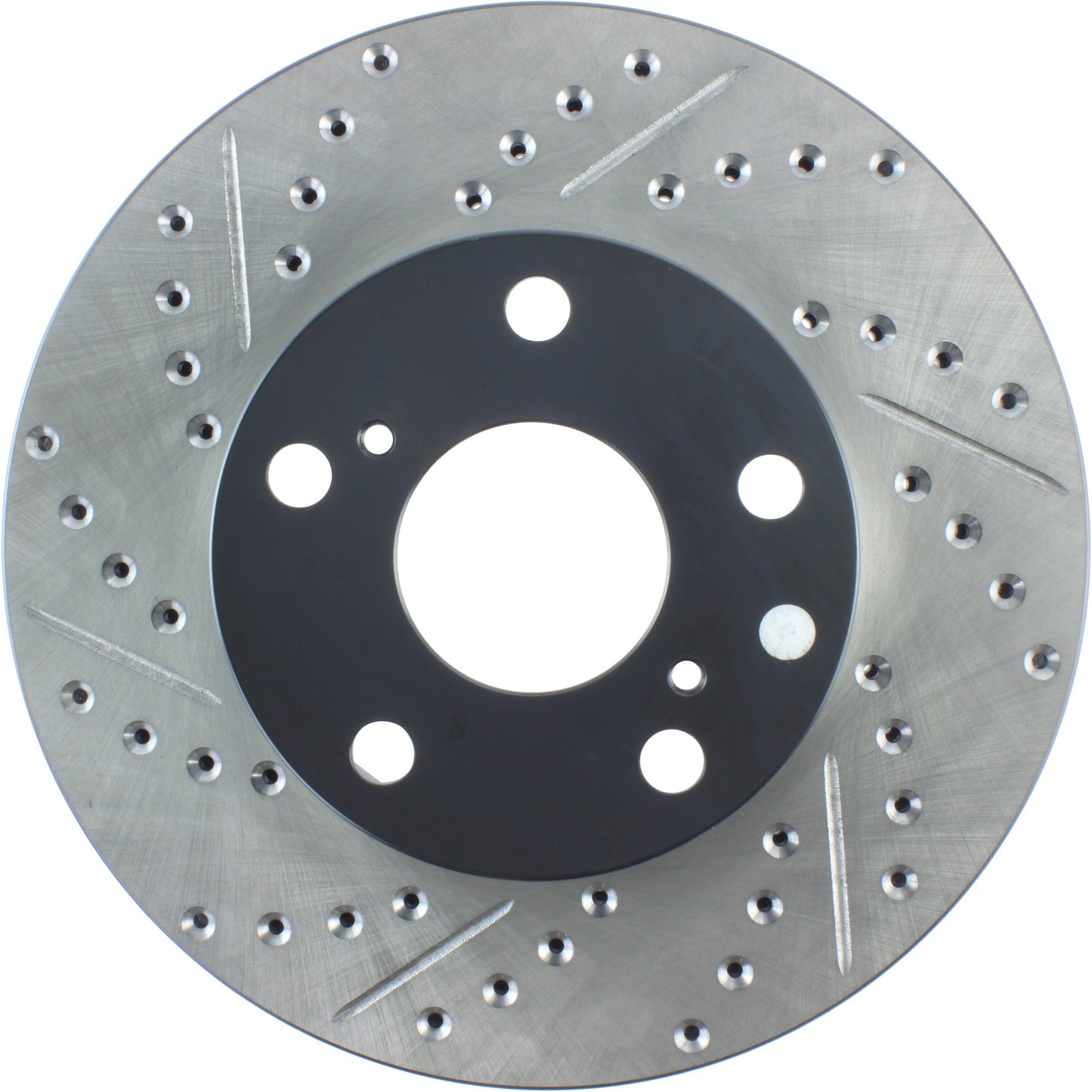 StopTech 05-15 Toyota Tacoma Front Right Cryo Slotted & Drilled Sport Brake Rotor 127.44136CR