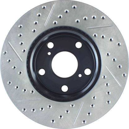 StopTech Sport Drilled/Slotted Brake Rotor; Front Left