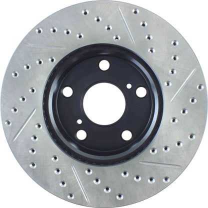 StopTech Sport Drilled/Slotted Brake Rotor; Front Right