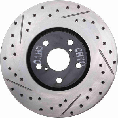 StopTech Power Slot 06-11 Lexus GS Series / 06-12 IS Series Front Right CRYO Drilled & Slotted Rotor 127.44137CR