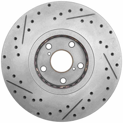 StopTech Power Slot 06-11 Lexus GS Series / 06-12 IS350 Front Left Drilled & Slotted Rotor 127.44138L