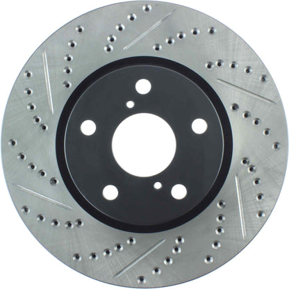 StopTech Sport Drilled/Slotted Brake Rotor; Front Right