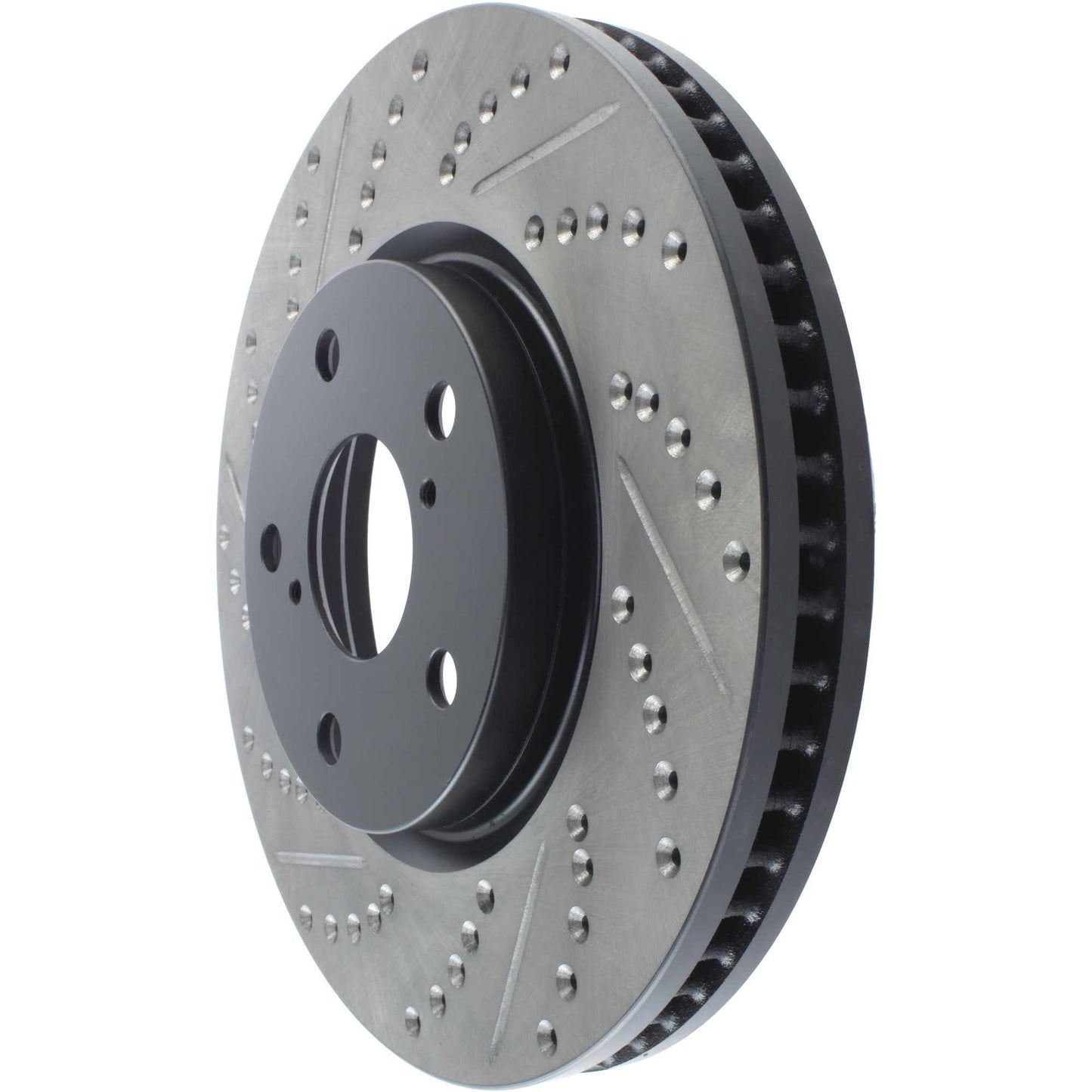 StopTech Sport Drilled/Slotted Brake Rotor; Front Right