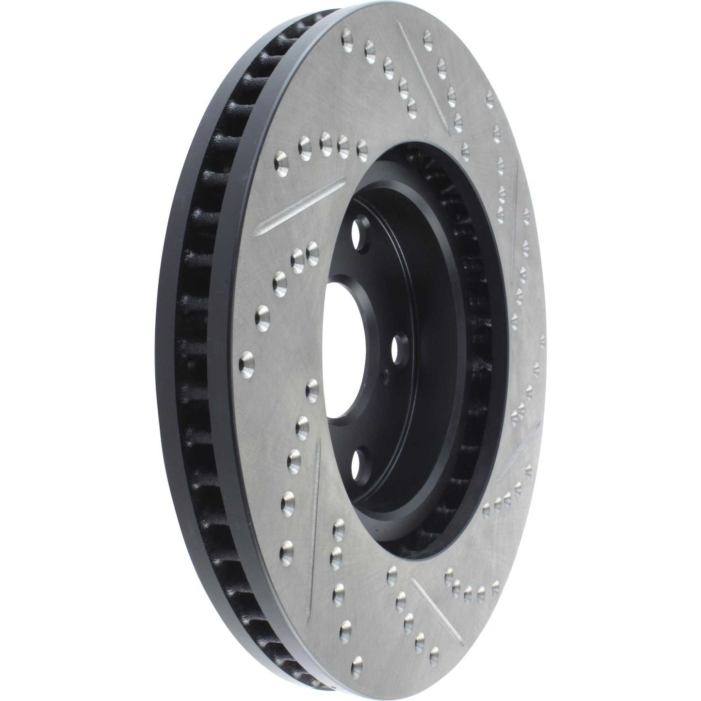 StopTech Sport Drilled/Slotted Brake Rotor; Front Right