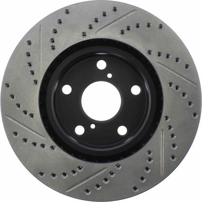 StopTech Sport Drilled/Slotted Brake Rotor; Front Left