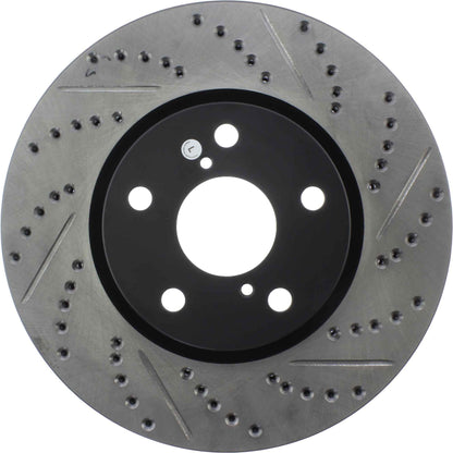 StopTech Sport Drilled/Slotted Brake Rotor; Front Left