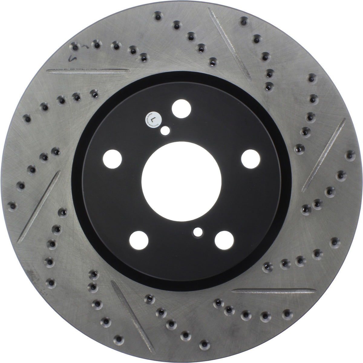 StopTech Sport Drilled/Slotted Brake Rotor; Front Left
