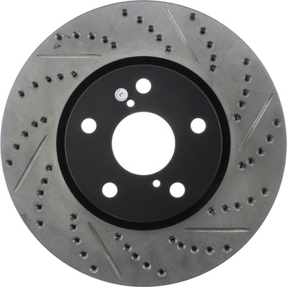 StopTech Sport Drilled/Slotted Brake Rotor; Front Left