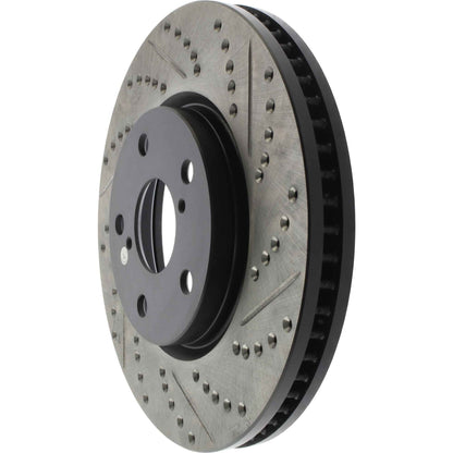 StopTech Sport Drilled/Slotted Brake Rotor; Front Left