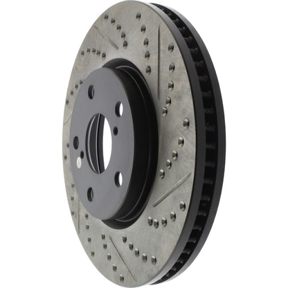 StopTech Sport Drilled/Slotted Brake Rotor; Front Left