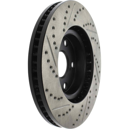 StopTech Sport Drilled/Slotted Brake Rotor; Front Left