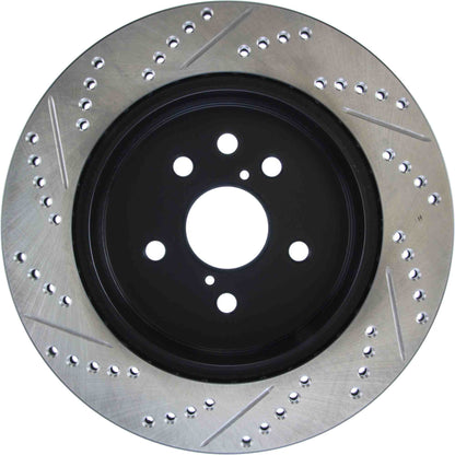 StopTech Sport Drilled/Slotted Brake Rotor; Rear Left