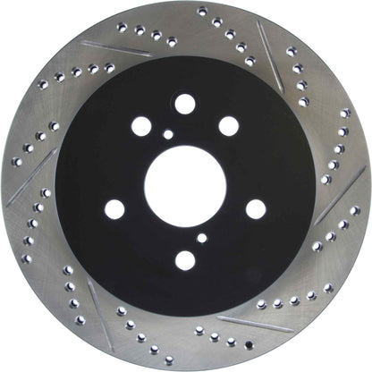 StopTech Sport Drilled/Slotted Brake Rotor; Rear Left