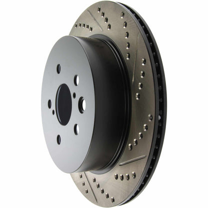 StopTech Sport Drilled/Slotted Brake Rotor; Rear Left