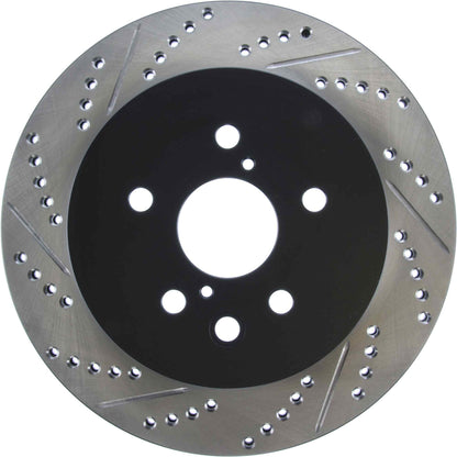 StopTech Sport Drilled/Slotted Brake Rotor; Rear Right