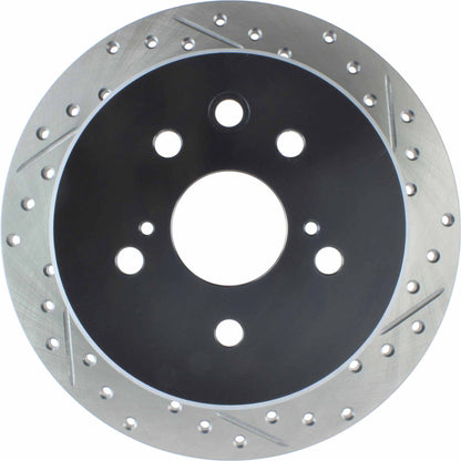 StopTech Sport Drilled/Slotted Brake Rotor; Rear Left