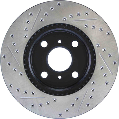 StopTech Sport Drilled/Slotted Brake Rotor; Front Left