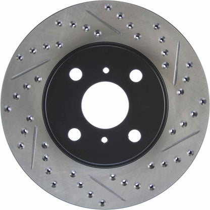 StopTech Sport Drilled/Slotted Brake Rotor; Front Left