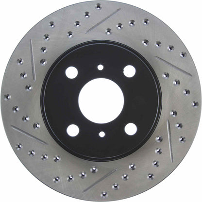 StopTech Sport Drilled/Slotted Brake Rotor; Front Right