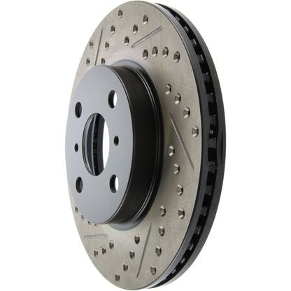 StopTech Sport Drilled/Slotted Brake Rotor; Front Right