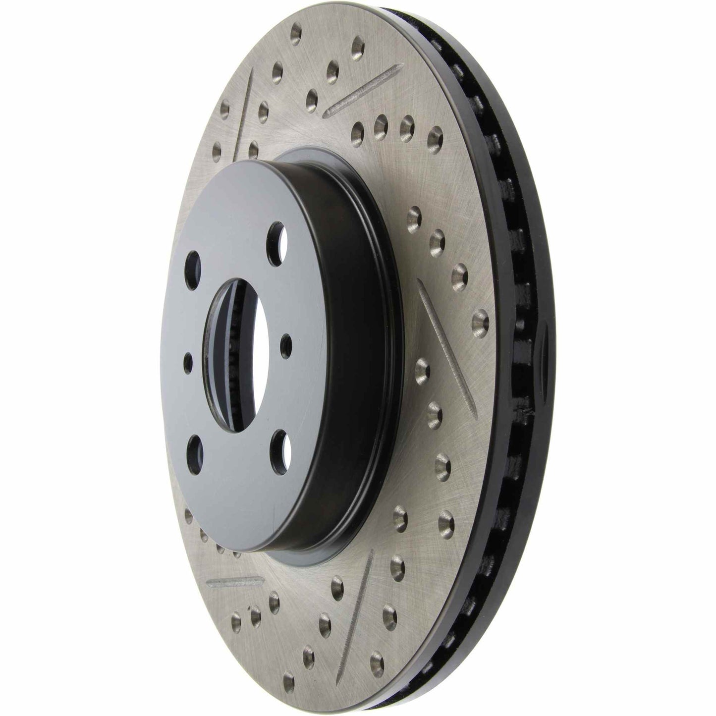 StopTech Sport Drilled/Slotted Brake Rotor; Front Right